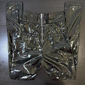 Babyboo Women's Black and Silver Leggings